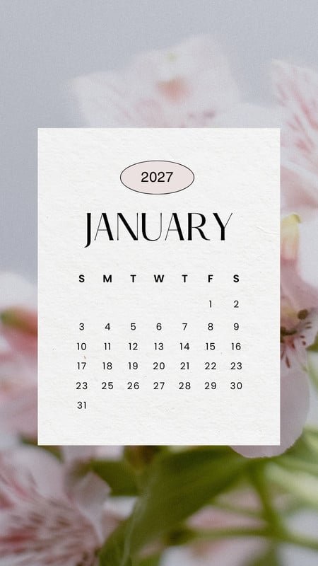 Stunning January 2027 Calendar Backgrounds to Brighten Your Screen 21 450w sR8WfZZH4Bk