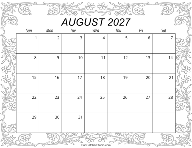 August 2027 Monthly Calendar Template Available for Free Download and Print 22 free printable monthly calendar august 2027 fefefe 999999 3