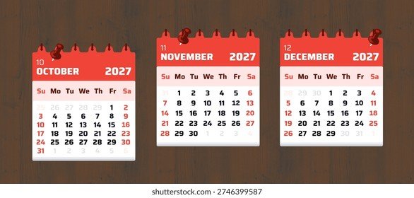 october november december calendar 2027 260nw 2746399587
