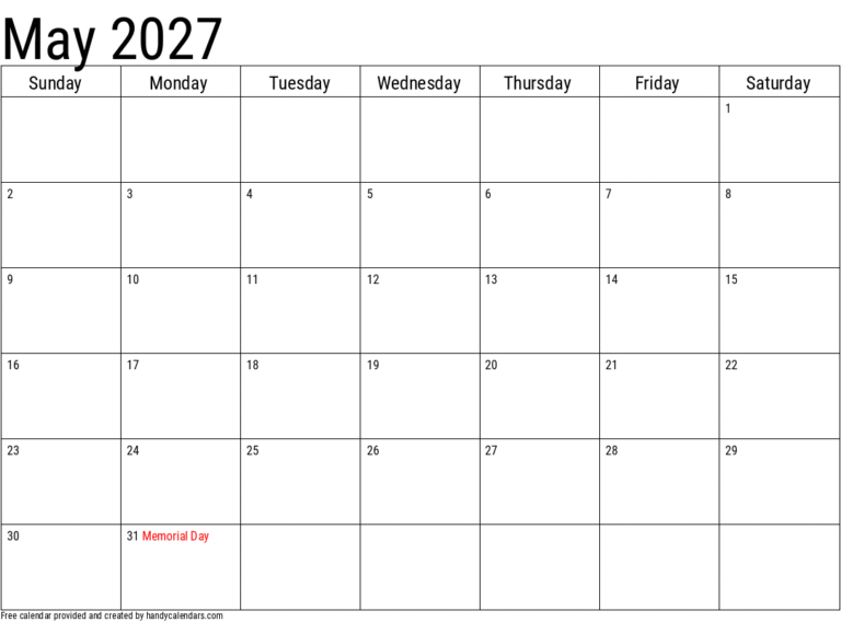 2027 may calendar with holidays 4