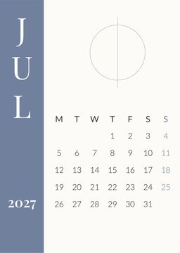 July 2027 Calendar Wallpaper 25