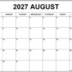 August 2027 calendar b18