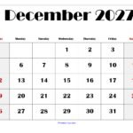 December 2027 Blank Printable Calendar