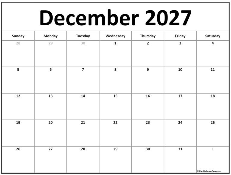 December 2027 calendar b17 2