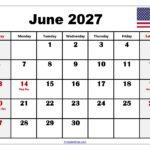 June 2027 Calendar with Holidays 1