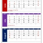 June to August 2027 Calendar with Holidays
