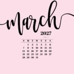March 2027 Desktop Background Wallpaper Pink SaturdayGift 1024x576 1