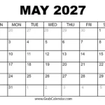 May 2027 Calendar