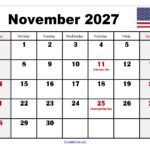 November 2027 Calendar with Holidays 16