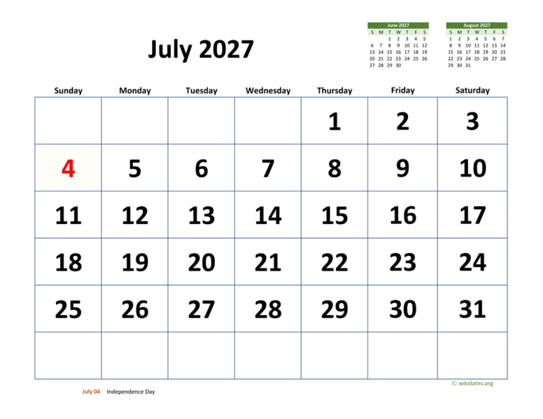 July Calendar For 2027 21 july 2027 calendar 03 2