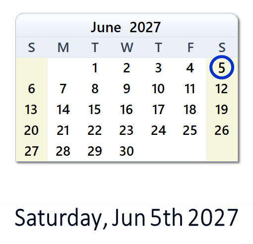 Economic Calendar June 5 2027 23 june 5