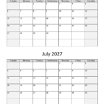 june july two months 2027 calendar vertical 1