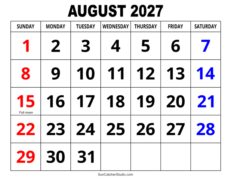 Calendar From August 2027 6 large print august 2027 calendar fefeff fefefe 8