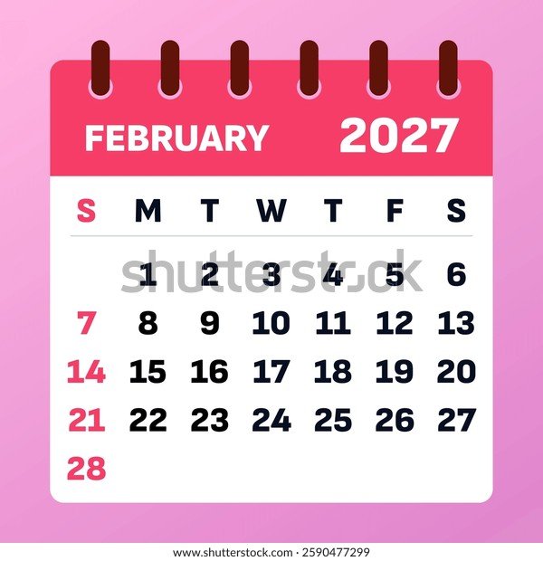 February 2027 Monthly Planner and Important Dates Overview 11 minimalist february 2027 calendar sleek 600w 2590477299