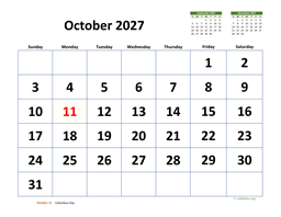 october 2027 calendar 03